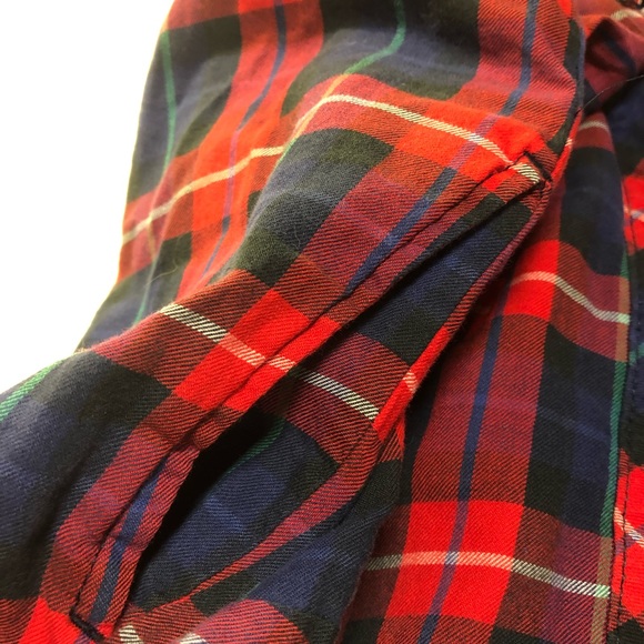 Tommy Hilfiger Plaid Long Shirt Dress with side pockets Ladies Medium - Picture 9 of 10